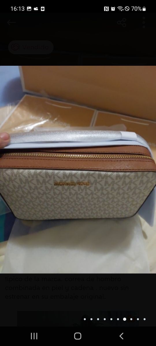 bandolera Michael kors vainilla