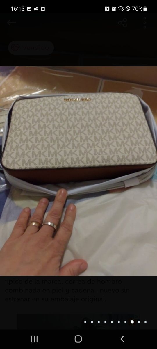 bandolera Michael kors vainilla