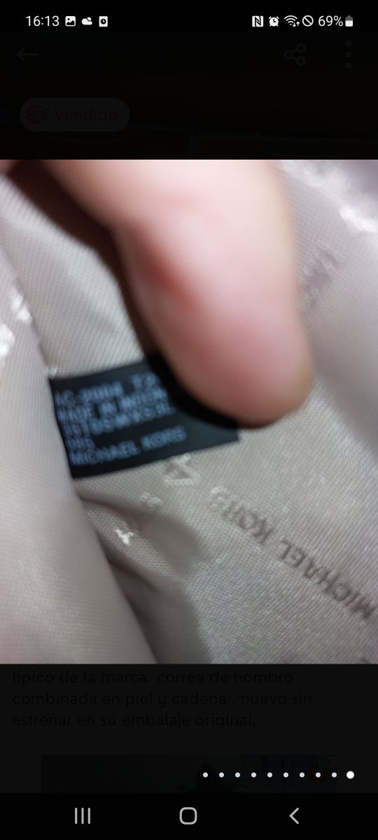 bandolera Michael kors vainilla