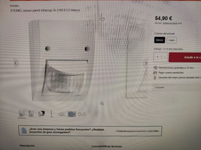 NUEVO, sensor infrarrojo Steinel Professional