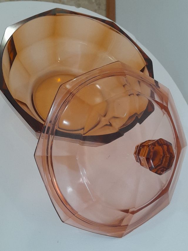 Vetro Art Glass Contenitore Ciotola Con Coperchio