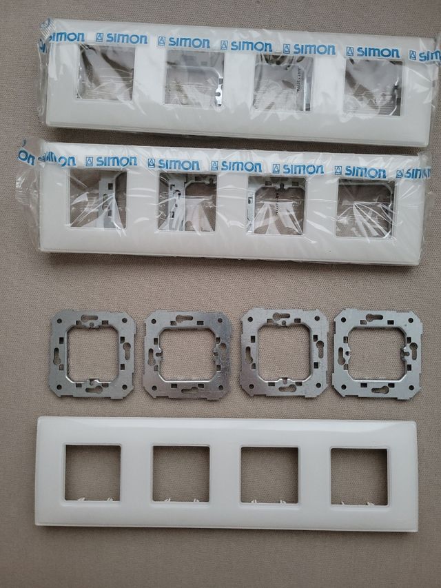 3 marcos cuádruples Simon Nature cristal