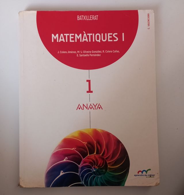 Libro de matemáticas II 1 bachillerato anaya