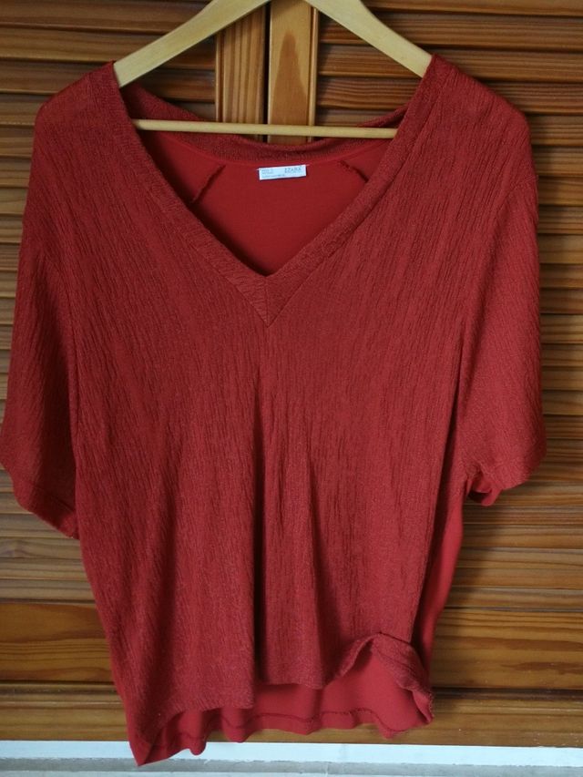 camiseta zara oversize
