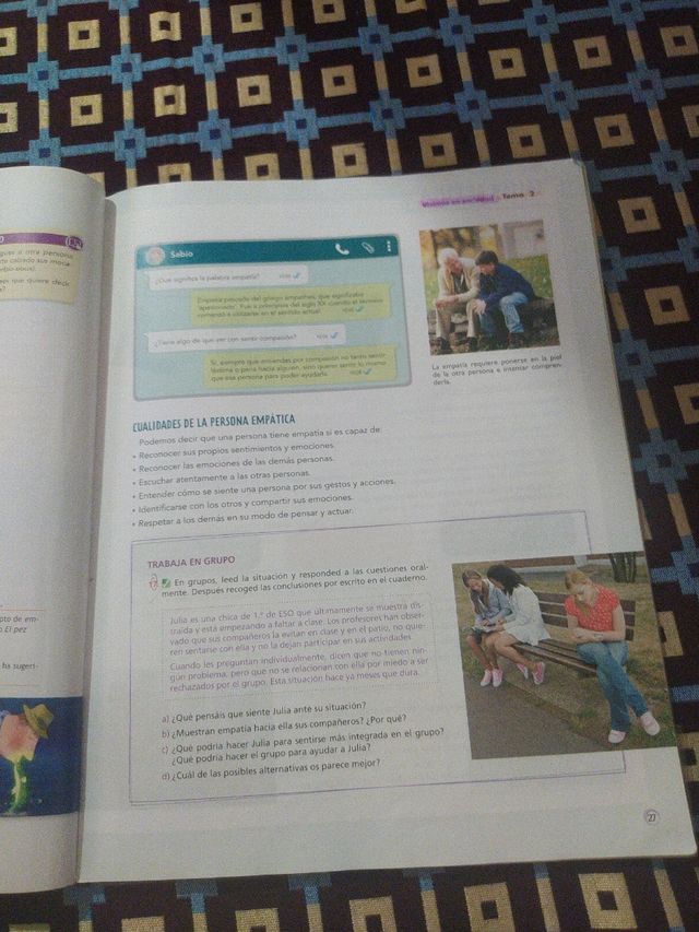 libro valores 1° De la eso