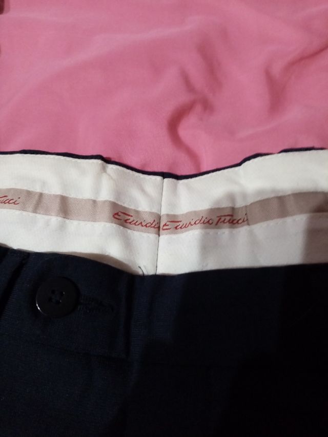 Pantalón de vestir azul marino, talla 56.