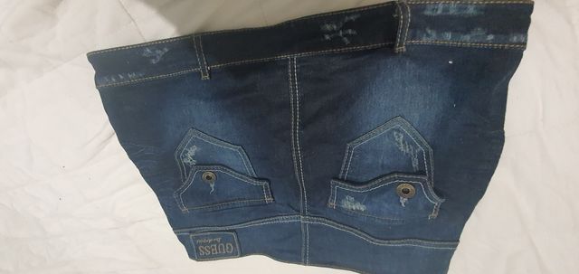minigonna jeans delave e sdrucita tg 29