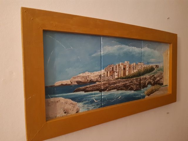 Quadro Polignano a mare dipinto a mano