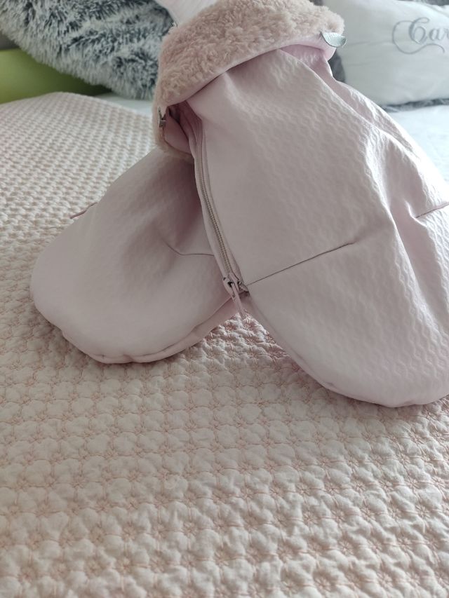 Guanti Paz Rodríguez baby in pelle rosa