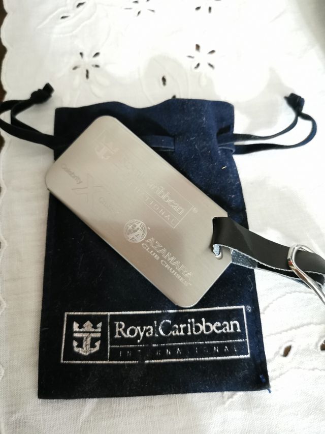Targhetta portanome valigia Royal Caribean