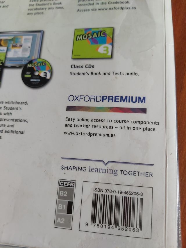 libro inglés MOSAIC 3 ESO Isbn 978-0-19-465206-03