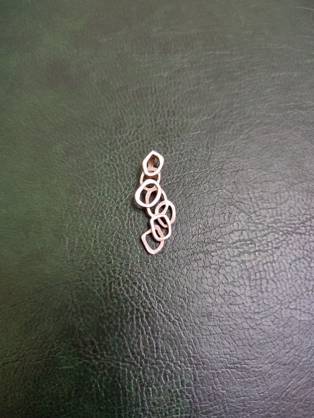 Colgante de plata de ley - círculos abstractos