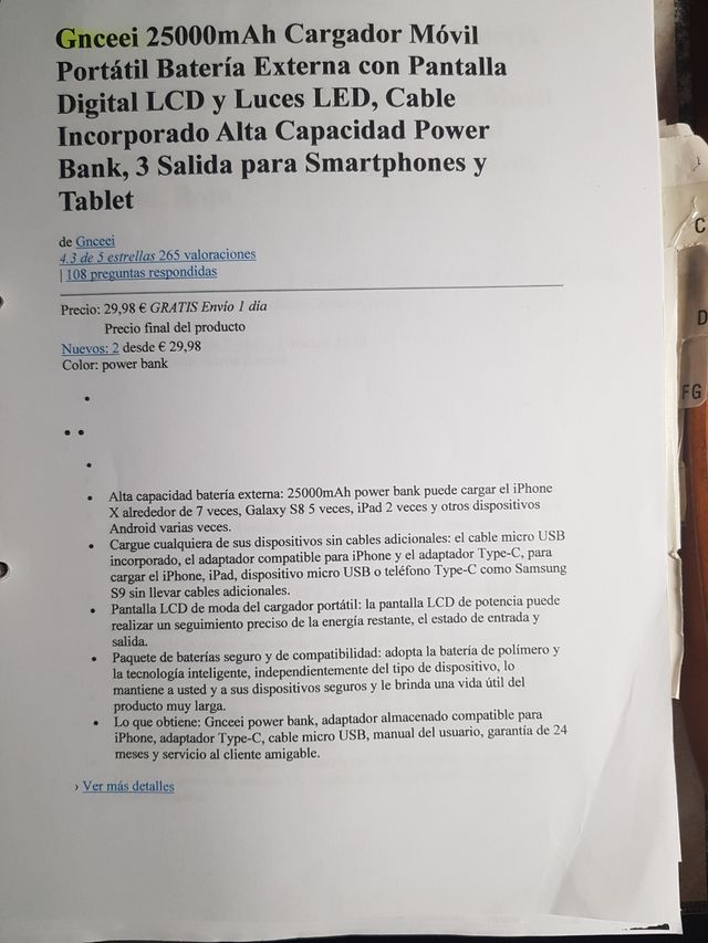 2 Baterias externas móbil
