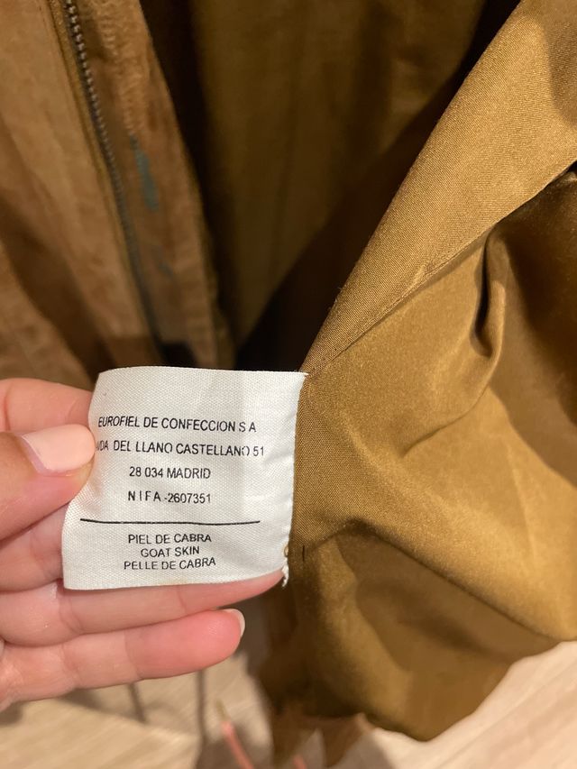 Cazadora/chaqueta ante color camel