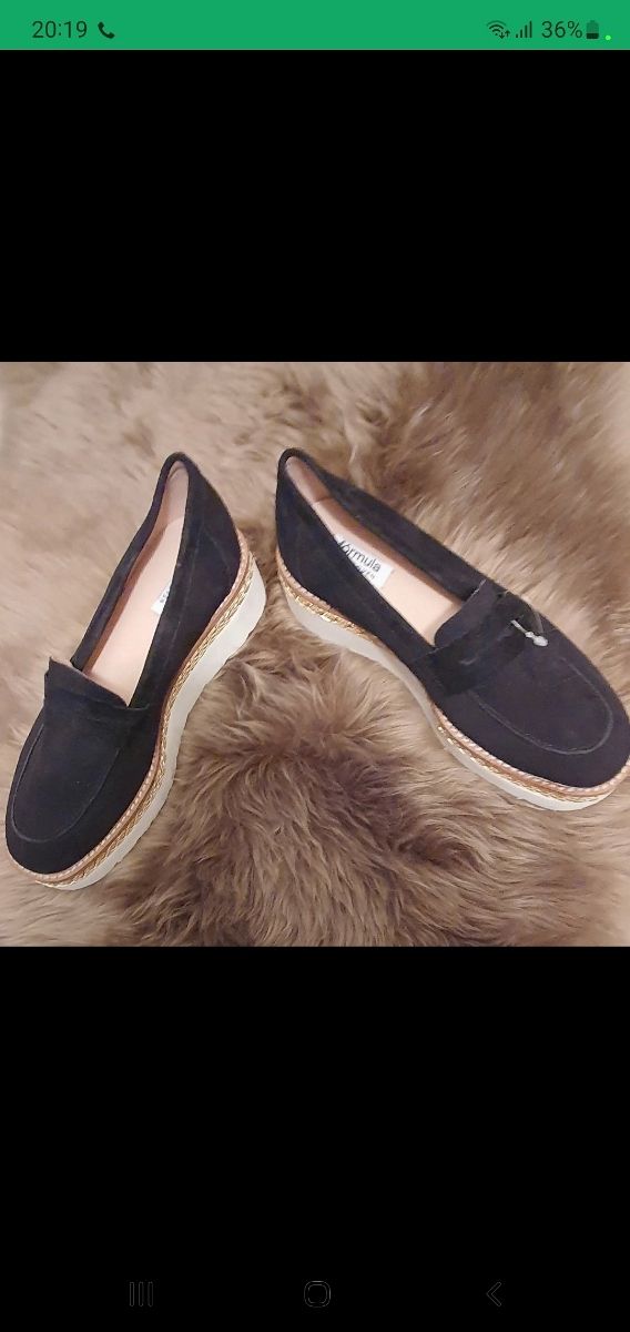 zapatos de piel de serraje , fórmula joven.