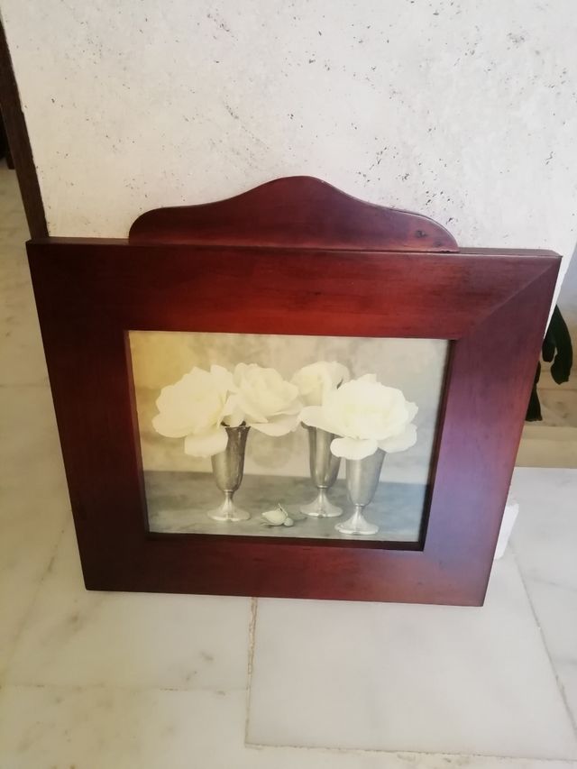 cuadro de madera, con capitone