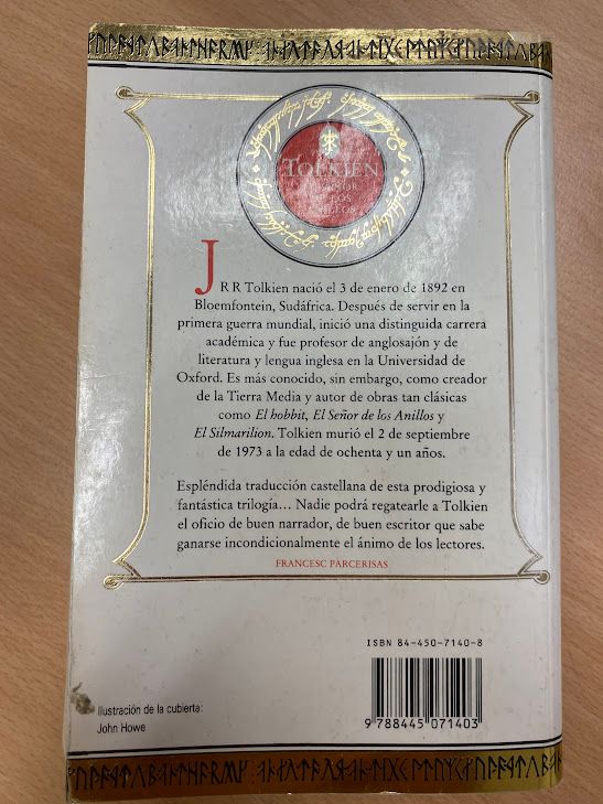 La comunidad del anillo, JRR Tolkien