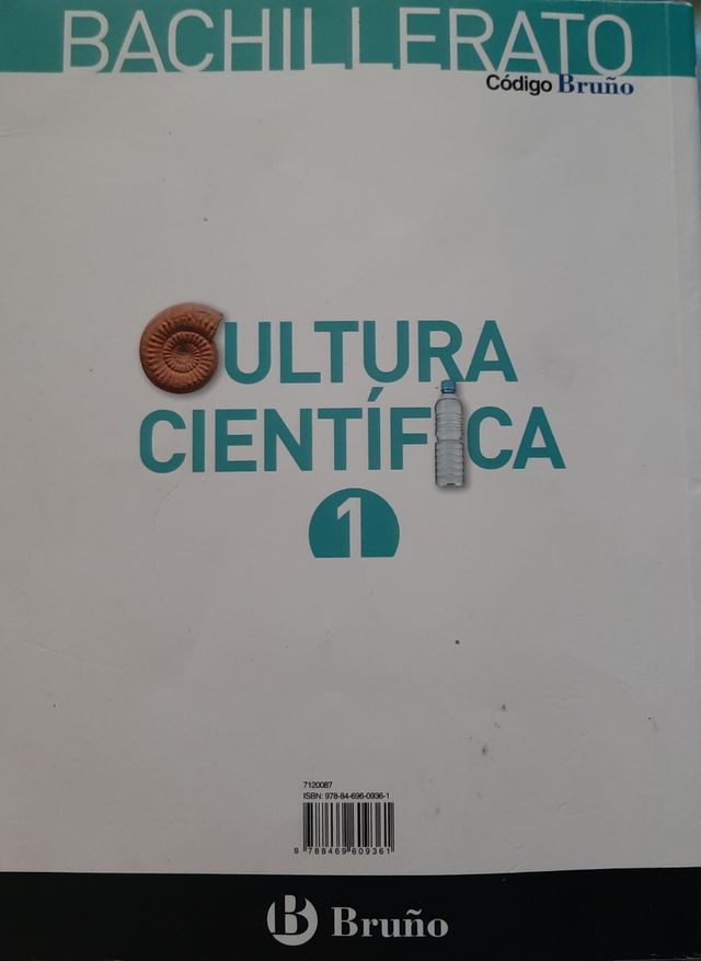 Libro Cultura Científica 1 Bach (Bruño)