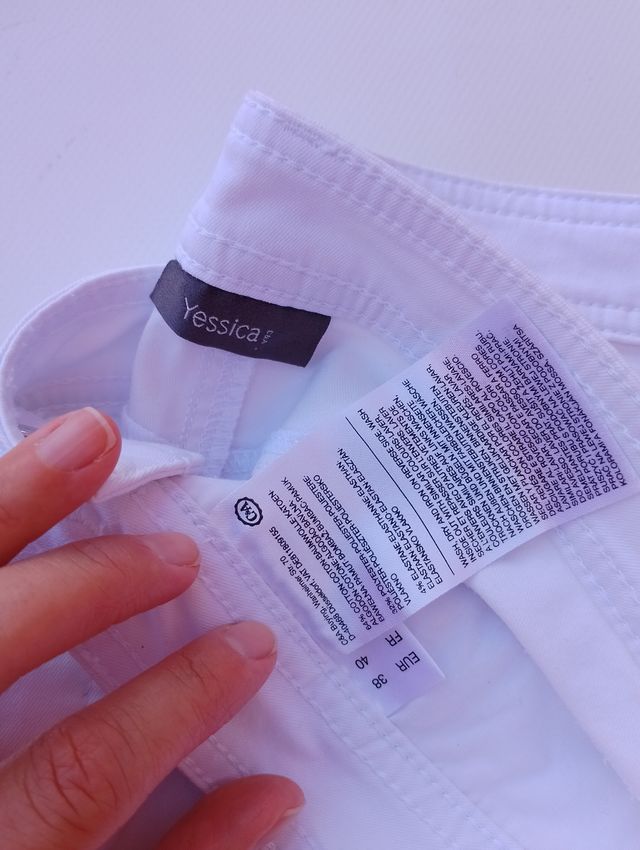 Pantalones mujer algodón blancos NUEVOS Talla 38