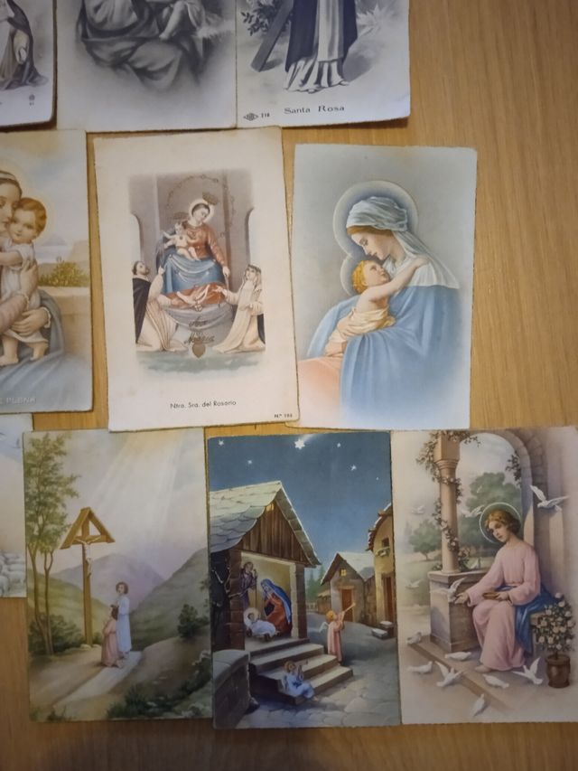 LOTE 11 postales religiosas años 45-50