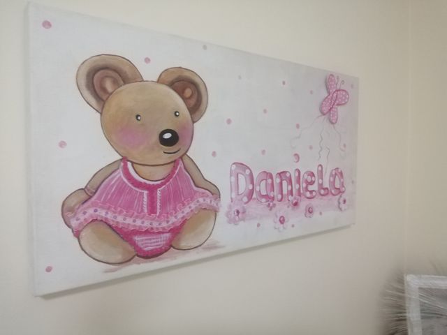 cuadro pintado a mano Daniela