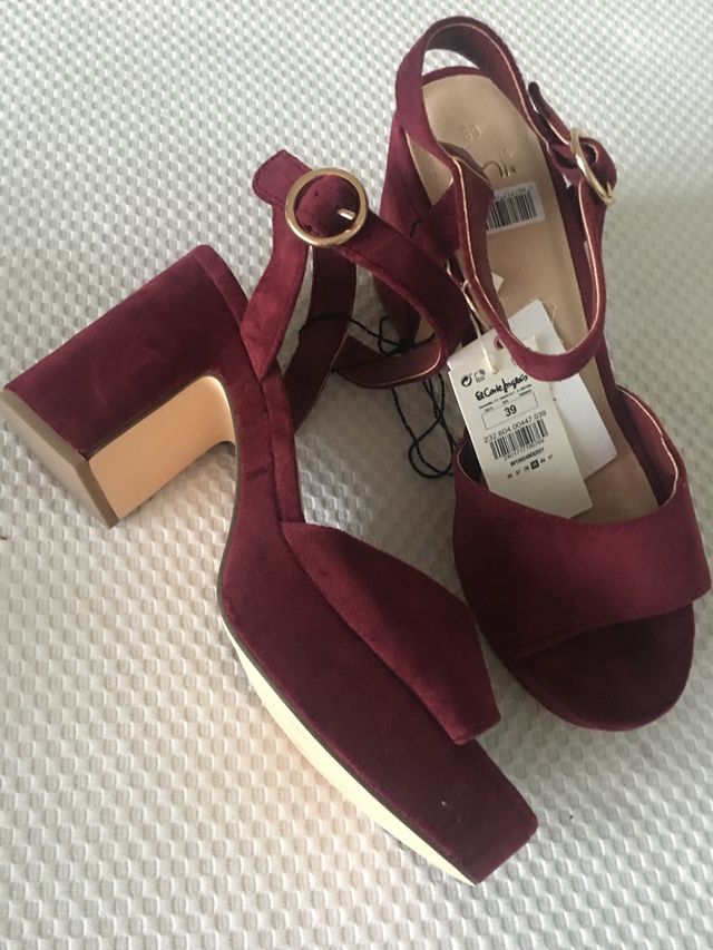 Tres pares Sandalias con cuña