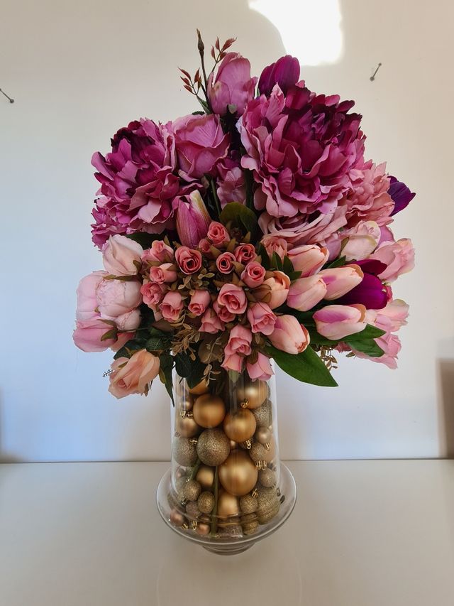 Mazzo di fiori di stoffa