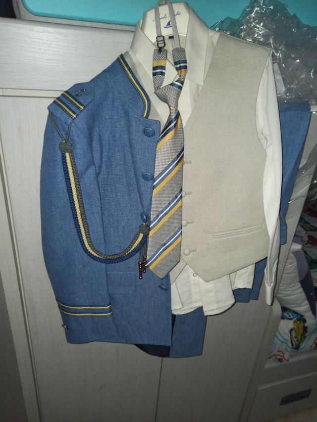 Traje comunión niño almirante azul 