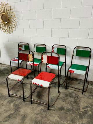 Sillas Acero Francia Mid Century