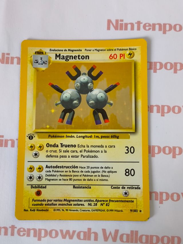 🇪🇦 Carta Pokémon TCG Magneton Holo 1a Edición