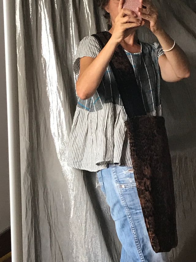 Maxi borsa tracolla stoffa