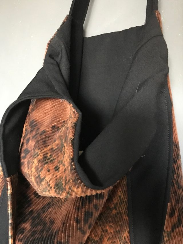 Maxi borsa tracolla stoffa