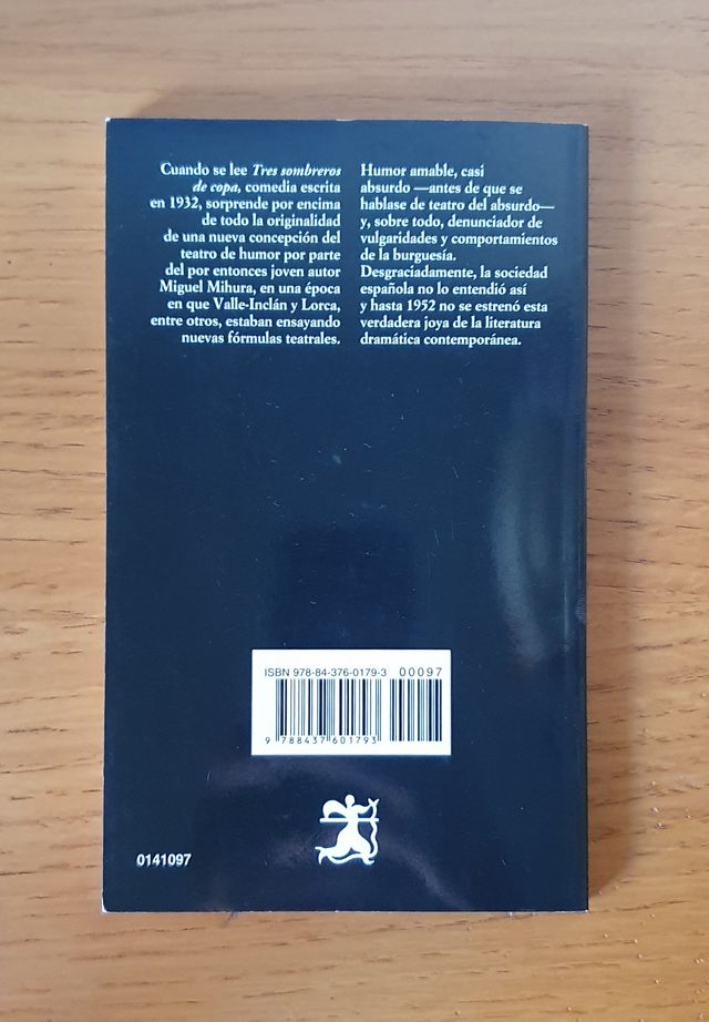 "TRES SOMBREROS DE COPA" Libro de ANAYA