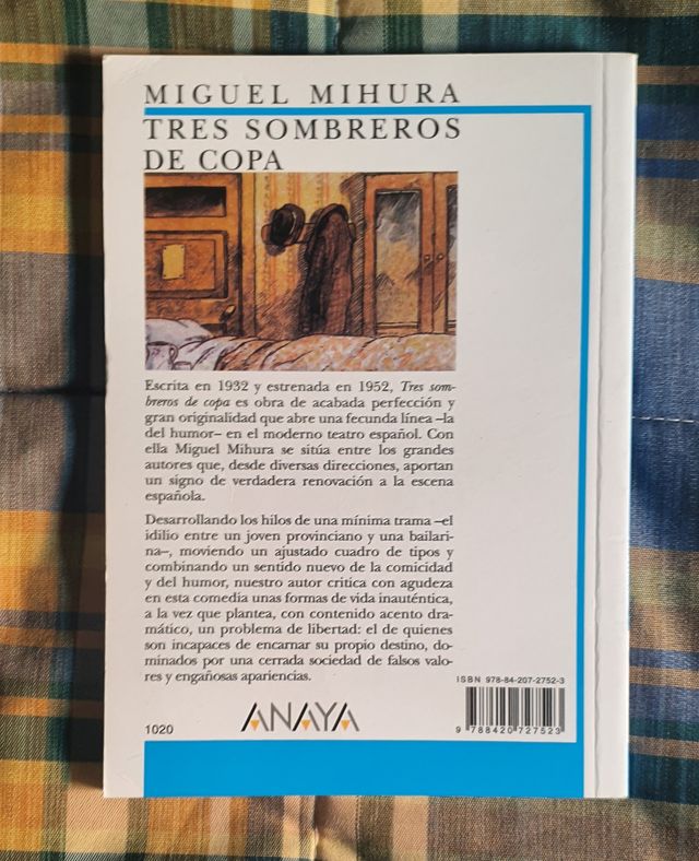"TRES SOMBREROS DE COPA" Libro de ANAYA