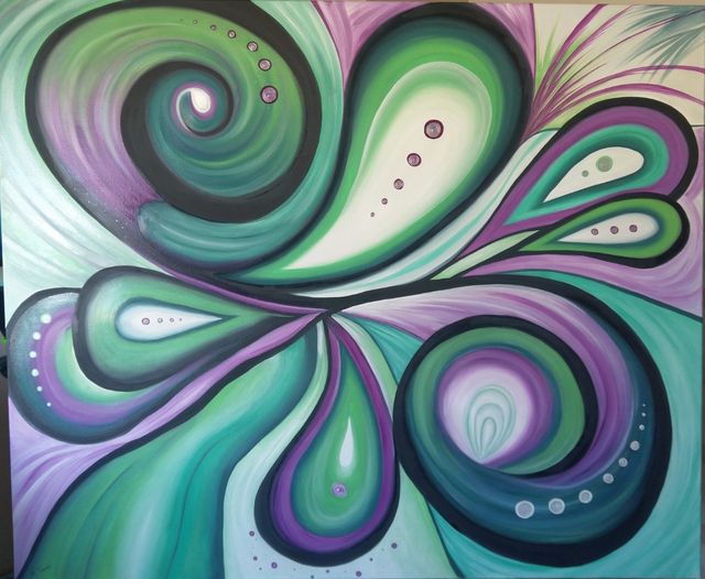 Cuadro abstracto moderno grande