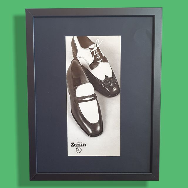 Pubblicità originale poster vintage scarpe Zanin