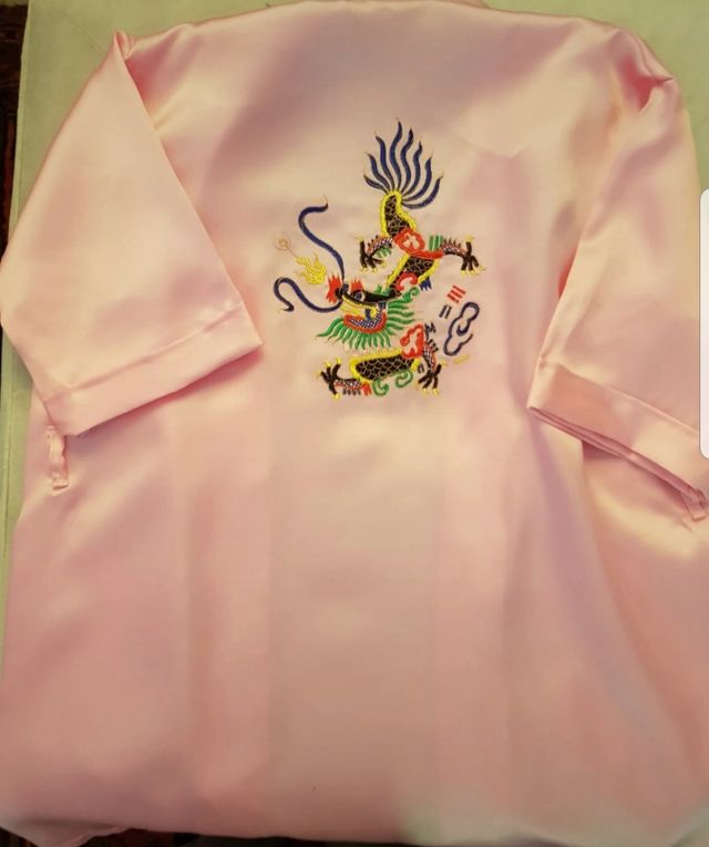 Vestaglietta in raso con ricamo