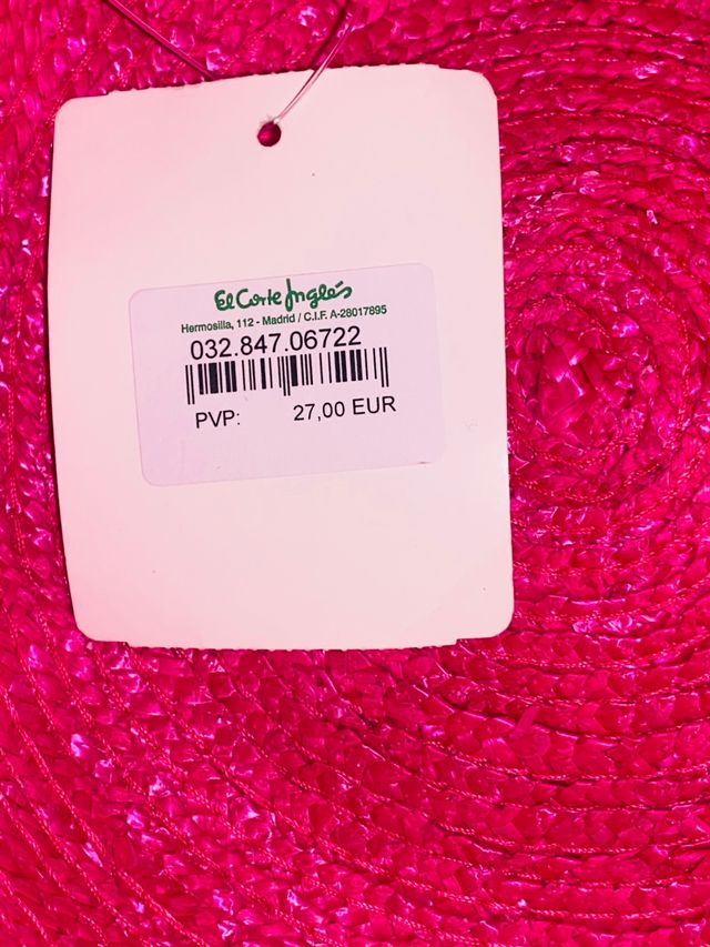 SOMBRERO PAMELA ROSA - EL CORTE INGLÉS
