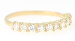 Anillo de oro de 18 kt con diamantes 0.60 ct