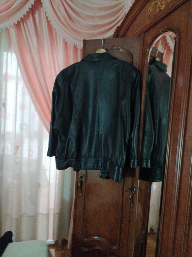 Chaqueta cuero natural ovino