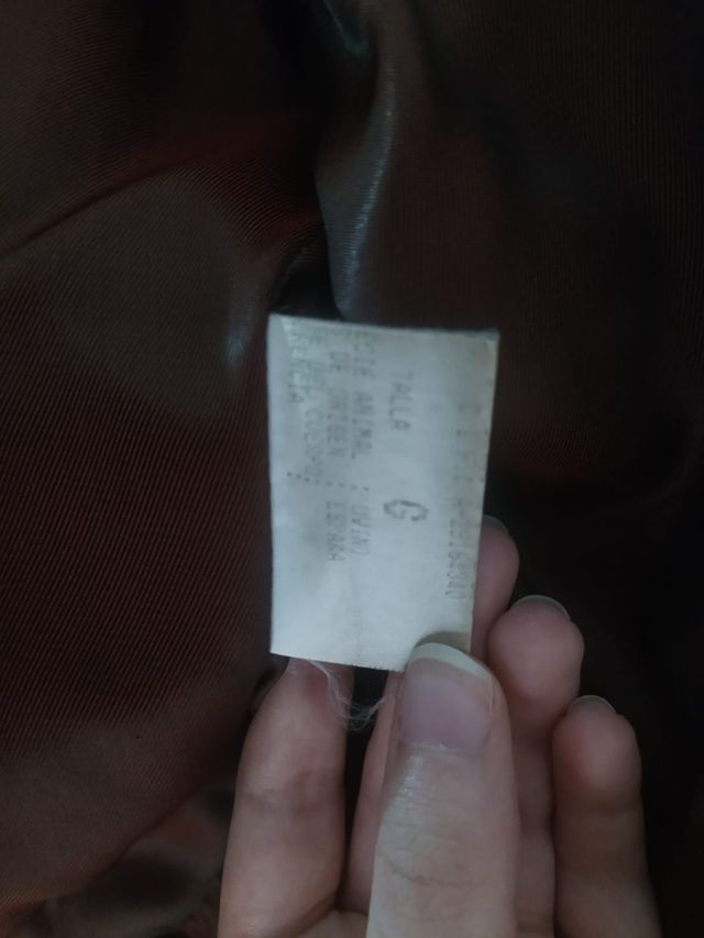 Chaqueta cuero natural ovino