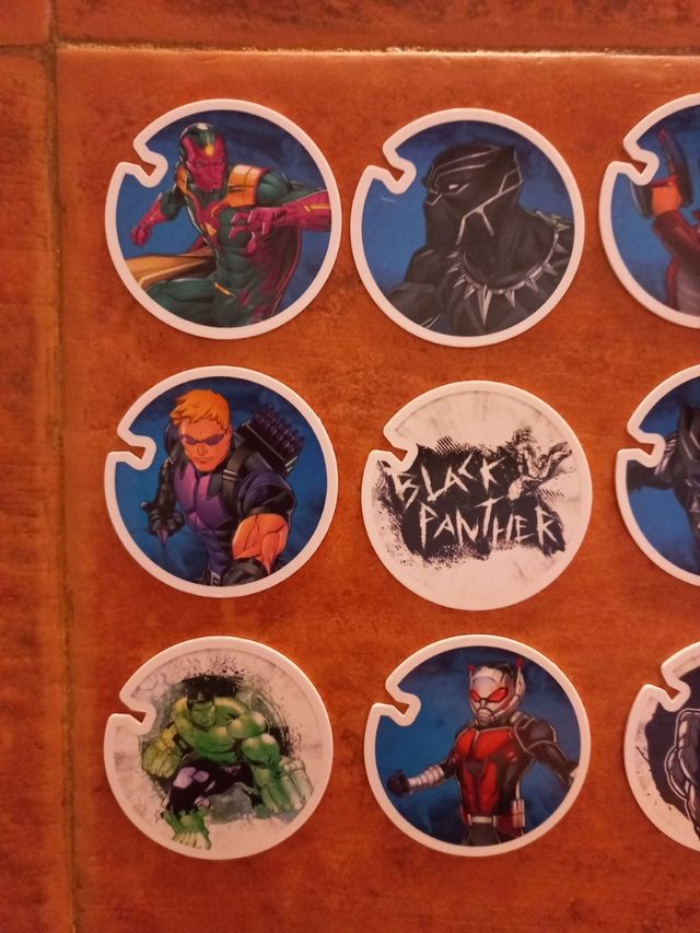15 tazos Marvel