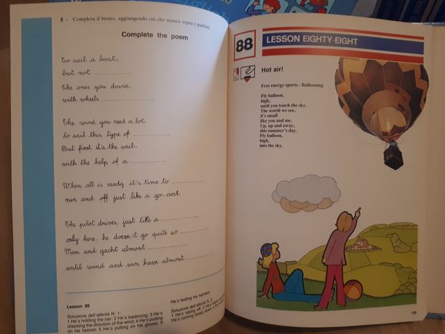 Libri di inglese con cassette  e walkman