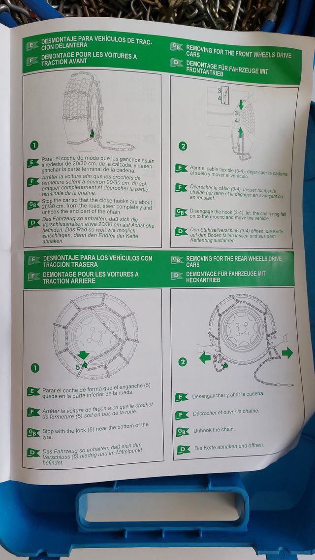 Cadenas para nieve tamaño 80