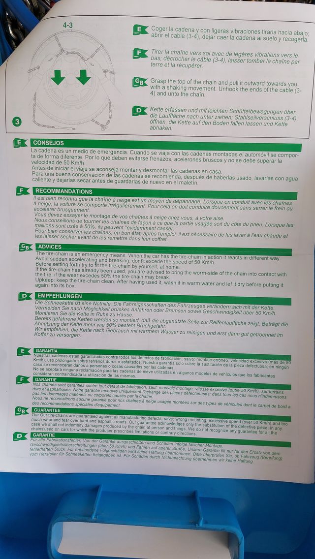 Cadenas para nieve tamaño 80