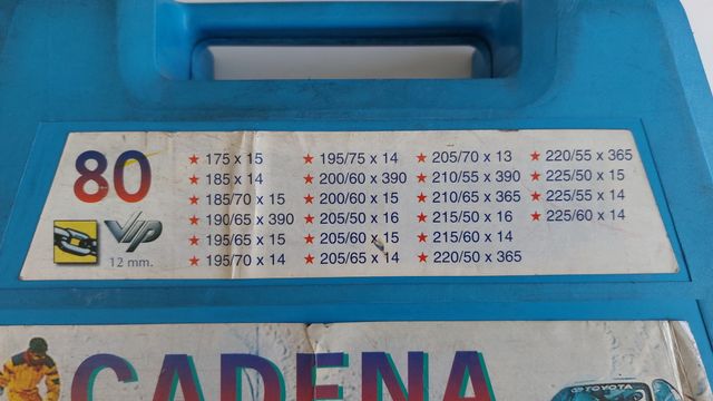 Cadenas para nieve tamaño 80