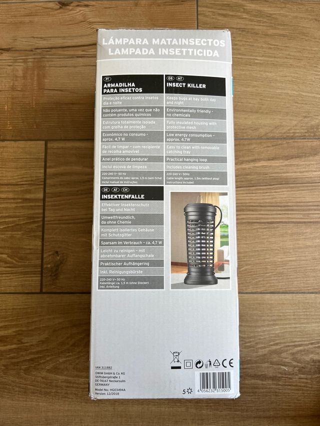 Lámpara insecticida