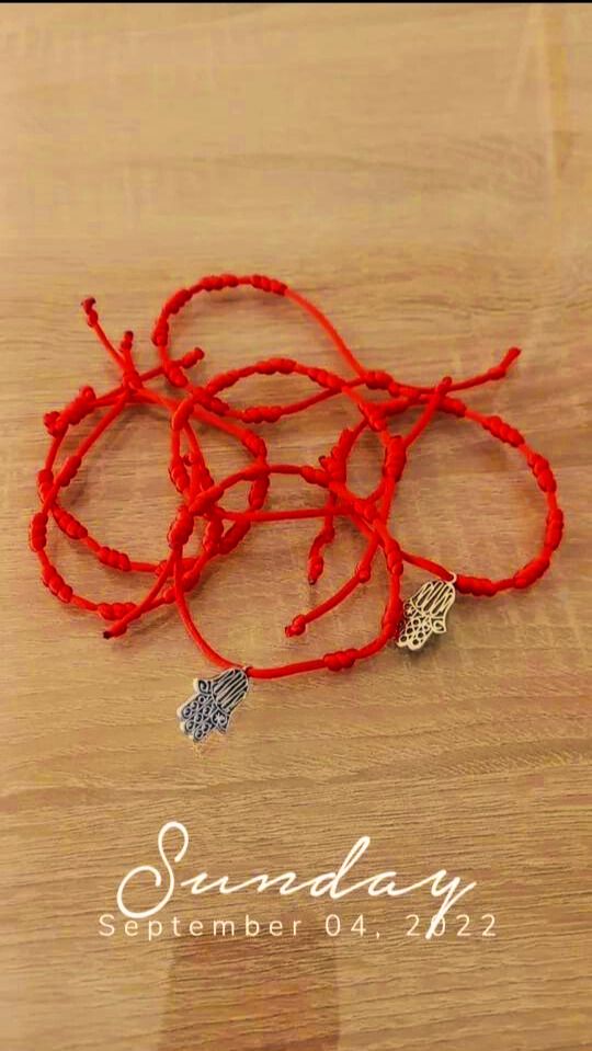 Pulsera roja de protección de 7 nudos. Oferta