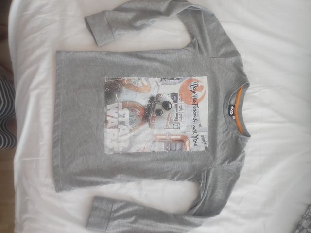 Camiseta manga larga Star wars. Talla 11-12