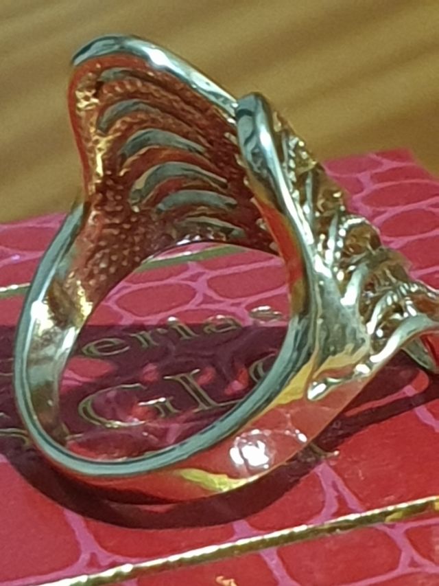 Sortija con 9 zirconias gold filled